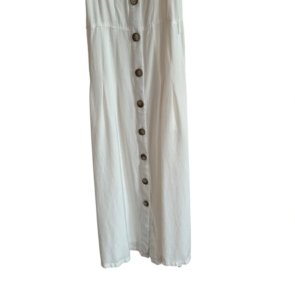 Karen Millen White Button Down Midi Tank Dress, Size 2 - Picture 3 of 7
